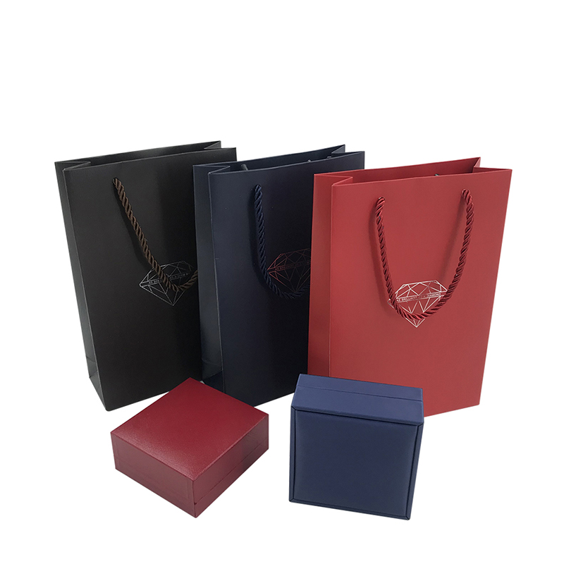 Lipack Custom Multicolor Label High-End Jewellery Paper Bag with Box