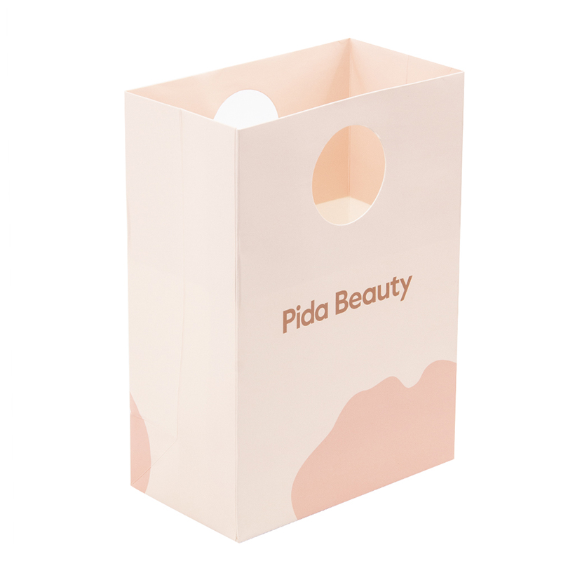 Lipack Eco-Friendly Pink Color Die Cut Paper Shopping Bag for Retail