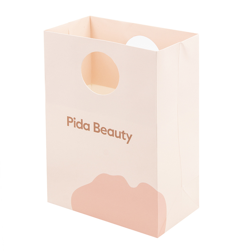 Lipack Eco-Friendly Pink Color Die Cut Paper Shopping Bag for Retail