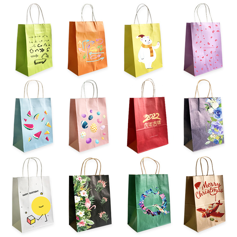Lipack China Reusable Color Printing Kraft Paper Bags for Food Packaging
