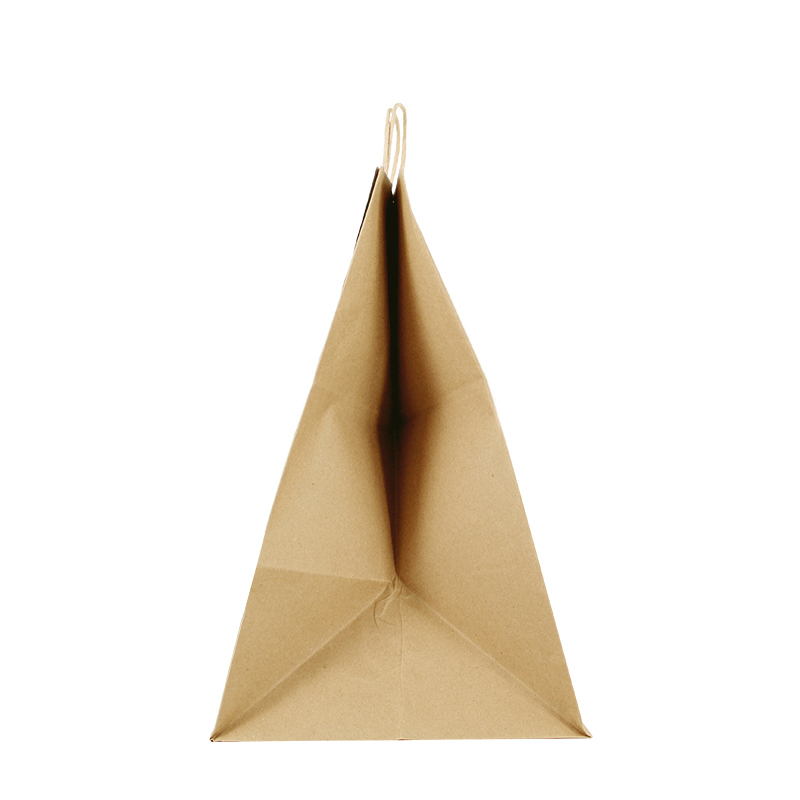 Lipack Eco-Friendly Kraft Brown Takeaway Away Paper Bag with Twist Handle