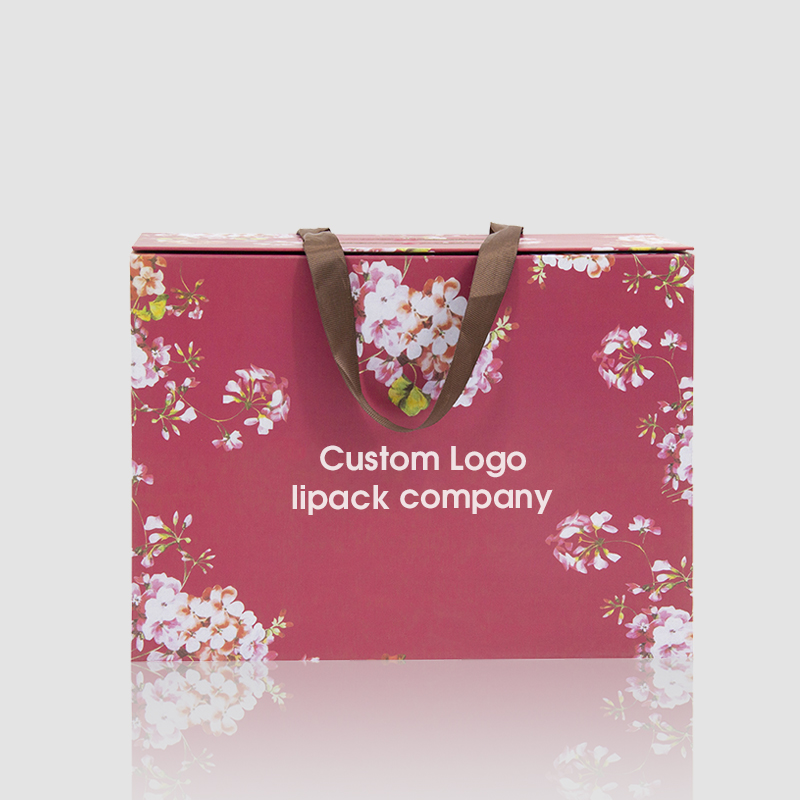 Lipack Art Luxury Cardboard Paper Box for Cosmetic with Handle