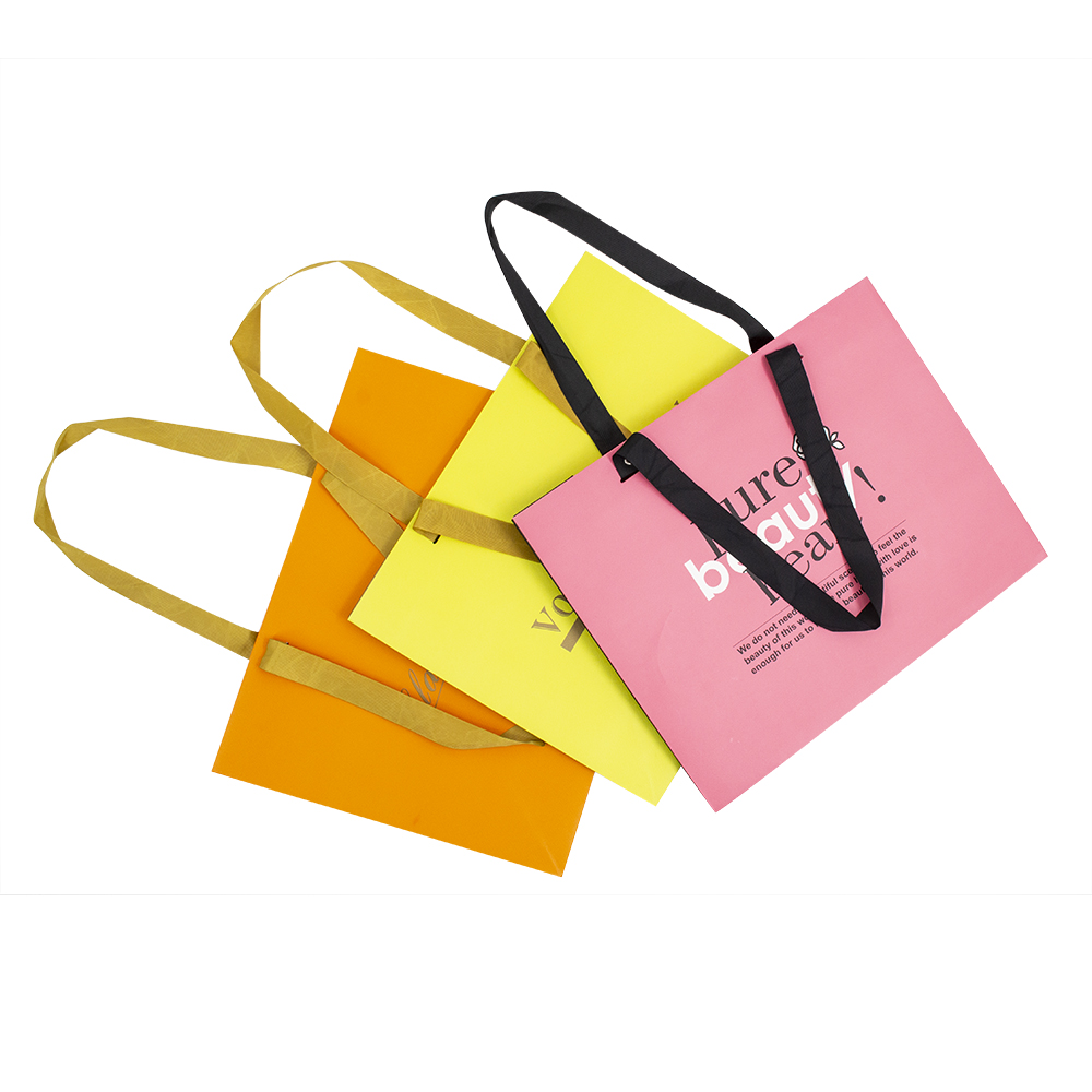 Lipack Custom Logo Luxury Boutique Paper Bag with Rivet Handle