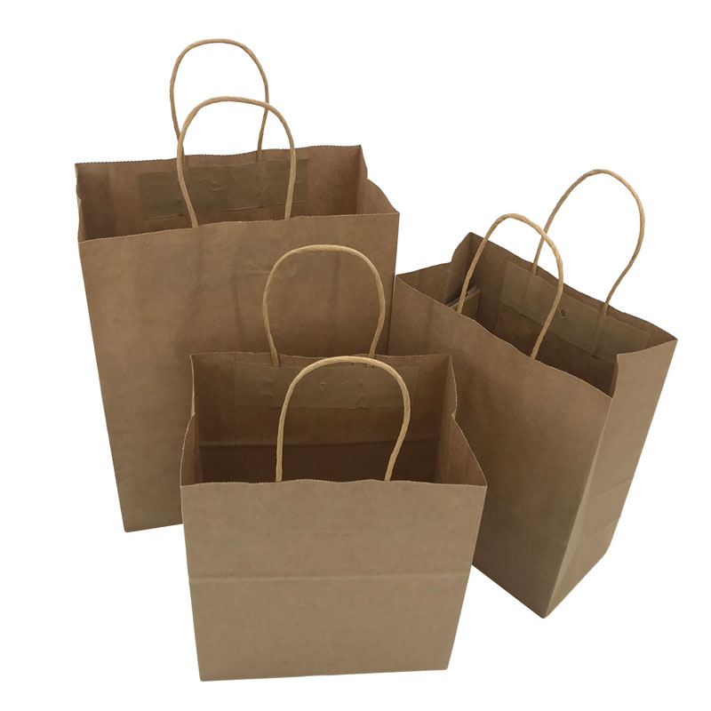 Lipack Fashion Kraft Food Paper Bag with Twisted Handles