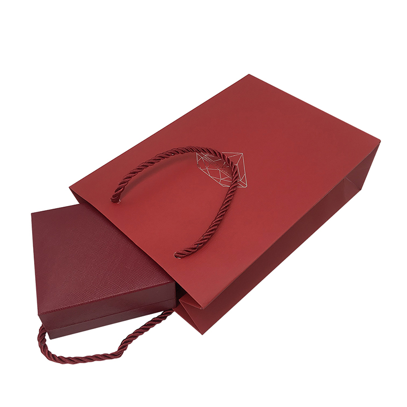 Lipack Custom Multicolor Label High-End Jewellery Paper Bag with Box