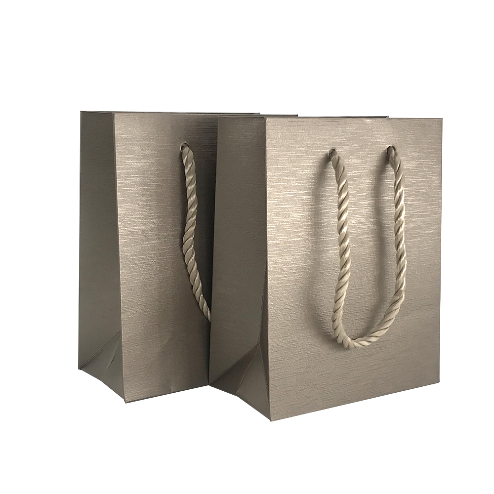 Lipack Custom Logo Printed Luxury Jewellery Paper Bag with Nylon Rope Handle