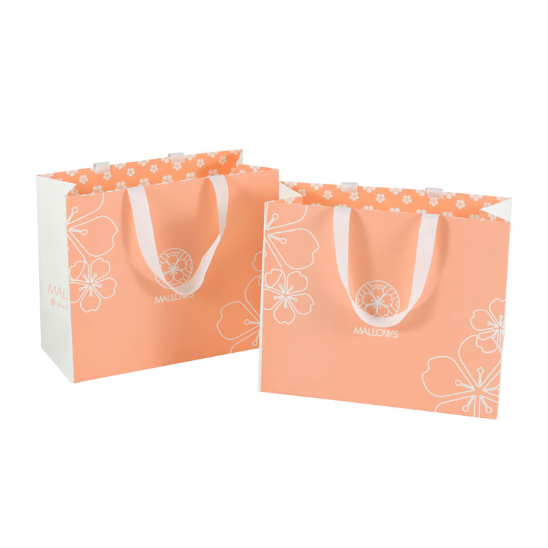 Lipack Gold Orange Luxury Paper Bag for Gift with Logo Printed